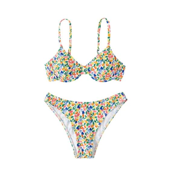 Fruit Print Two Piece Swimsuit- Size Small - Picture 1 of 6
